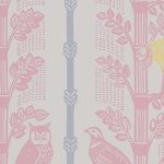 St Judes Sheila_Robinson_Monkeys_and_Birds_Rose_Grey_Parma_66GBP_per_roll_from_St_Judes_