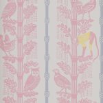 St Judes Sheila_Robinson_Monkeys_and_Birds_Rose_Grey_Parma_66GBP_per_roll_from_St_Judes_