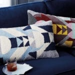 west elm Looped Totem Cushion Cover – Seaglass Blue £59