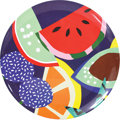 Fruit Melamine Plates, £8 each, National Theatre Bookshop