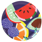 National-Theatre-Bookshop-Fruit-Melamine-Plate,-£8,-National-Theatre-Bookshop-cover