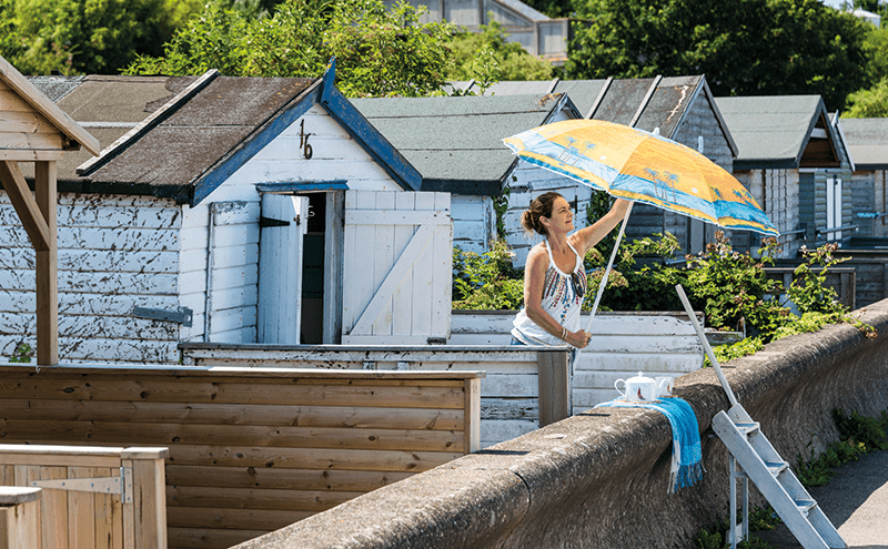 As soon as the sun comes out it’s time to put up the parasol