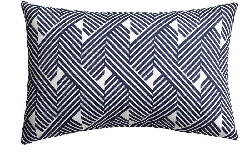 Knot Striped Outdoor Lumbar Pillow, £29.04, Crate & Barrel