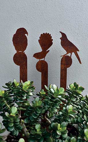 NZ native birds set in corten steel, £112.65, LisaSarah