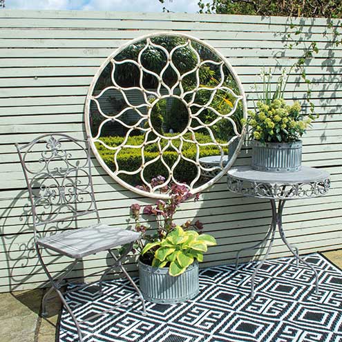 Decorative Garden Mirror, £285, MiaFleur