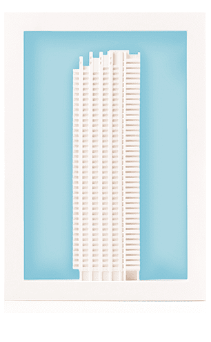 IN PRINT The 3D Lauderdale PopArc in Island Paradise by Chisel + Mouse will take your walls to another dimension