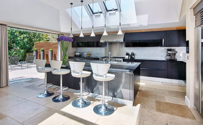 See how a bright extension incorporates a striking kitchen, diner, and ...