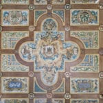 Riddles-court,-details-of-central-panels,-painted-ceiling-by-TK-Bonnar