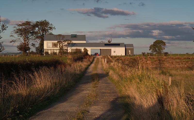 Glass and metal both play a part in reflecting the surrounding landscape