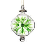 Raj Tent Club – Christmas decorations – Egyptian glass bauble, green, large – Portrait (2)