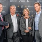 Scottish Border of Chamber Border Busines awards, 2017, held at Springwood Hall.    ‘SME Business of the Year’ winner Mitchell Glass, based in Galashiels. Sponsored by Davidson Chalmers.