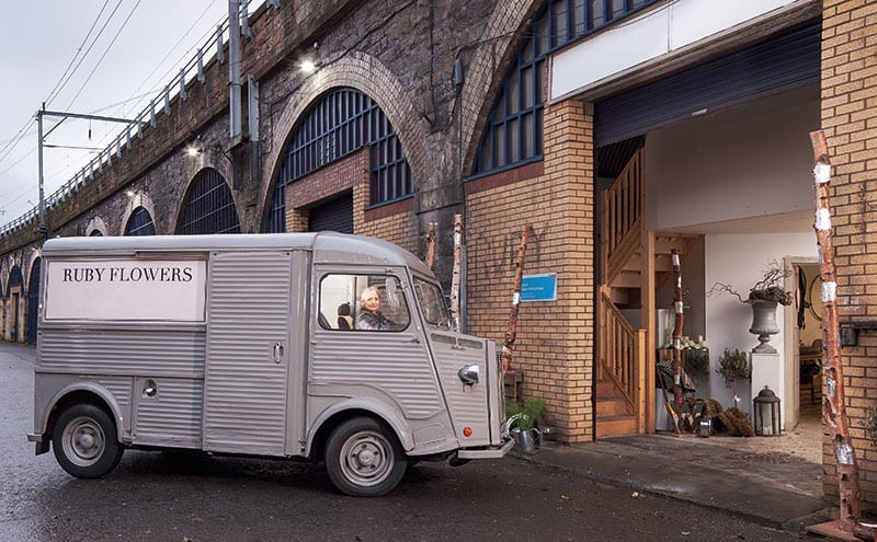 Ruby first spotted a vintage French van like this on a trip to Paris and knew it would be ideal when she was looking to make her business more mobile.