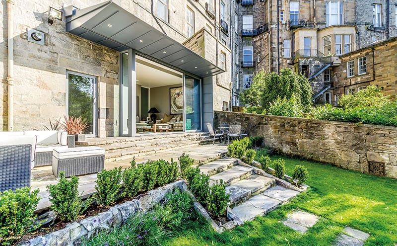 What A basement garden flat over two floors in West end of Edinburgh