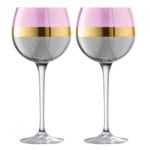 5LSA International Bangle Balloon Wine Glass – Set of 2 – Rose G1338-19-195 132234 (1)