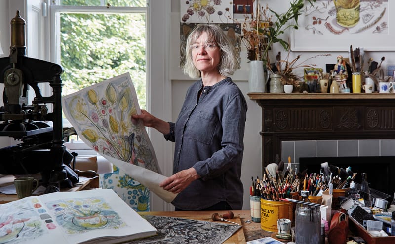 Angie Lewin of St Jude’s in her studio in Edinburgh