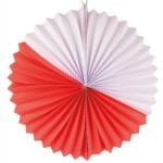 14Candle & Cake Red & White Paper Lantern