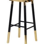 1Alexander & Pearl Eros Gold and Black Barstool