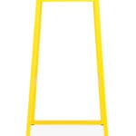 7Cult Living Consec Metal Bar Stool Solid Elm Wood Yellow 75cm