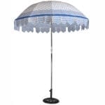 7Raj Tent Club – Outdoor living – Parasols and sunshades – Jalli print parasol, blue – Portrait