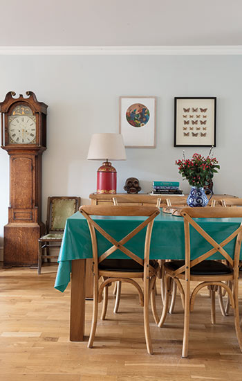 The dining area