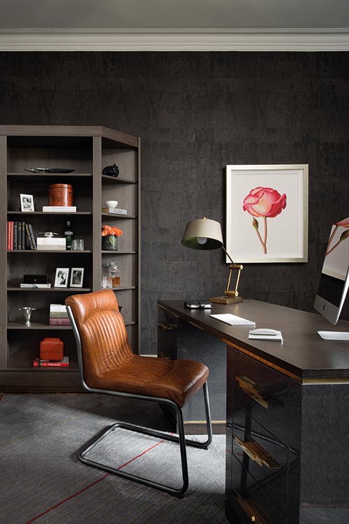 Every student needs a good desk - this one, by British designer Michael Northcroft, is paired with a leather chair from Chelsea Mclaine 