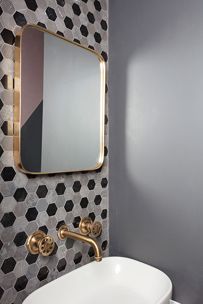 The Eurica Missoni-inspired en-suite tiles came from Bellegrove Ceramics