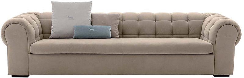 Bold leather sofa by Veblén, approx £15,345, Artemest