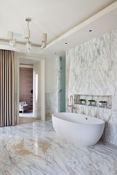 The master bathroom