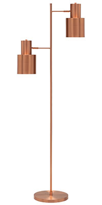  Midas twin head floor lamp in copper by Cult Living, £89, Cult Furniture 