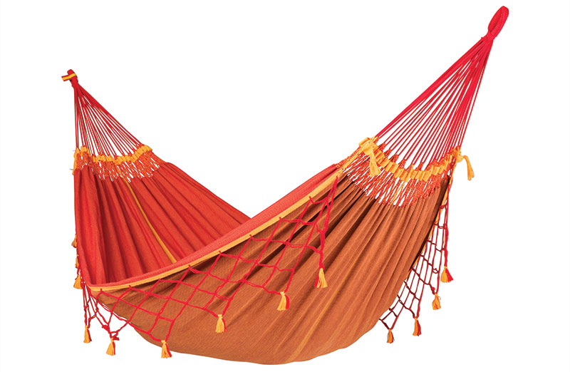 La Siesta double red and orange brazilian hammock copa, £149.90, Lagoon