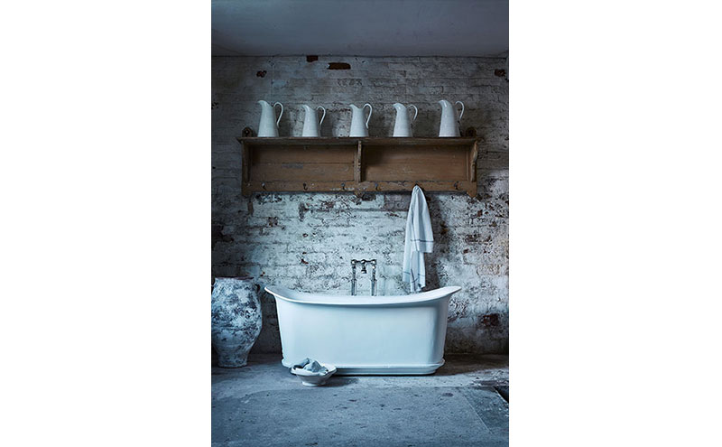 Bath by Catchpole & Rye in rustic bathroom 