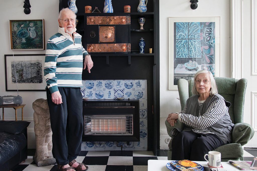 Norman gilbert and pat gilbert in their home