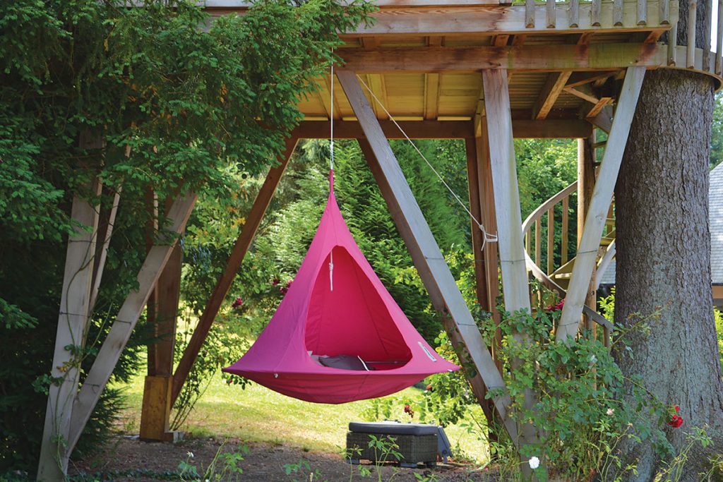 Cacoon double hanging chair swing, £345, Smithers of Stamford