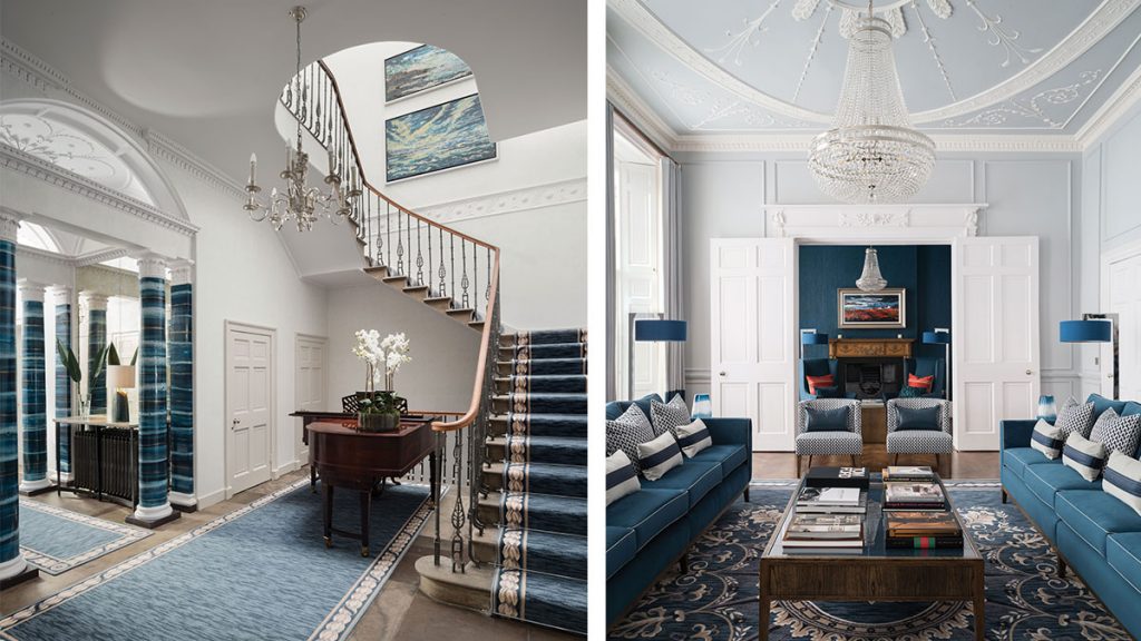 hallway-of-house-in-edinburgh-and-blue-living-room