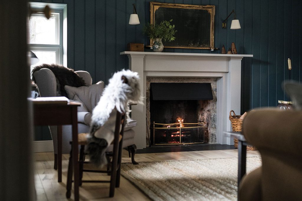 Kennels-Cottage-Scotland-navy-living-room