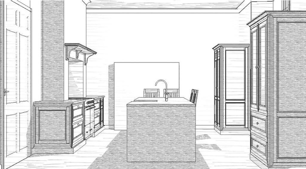 Drawing of proposed kitchen