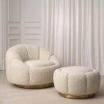 Boucle Cream Ottoman LS