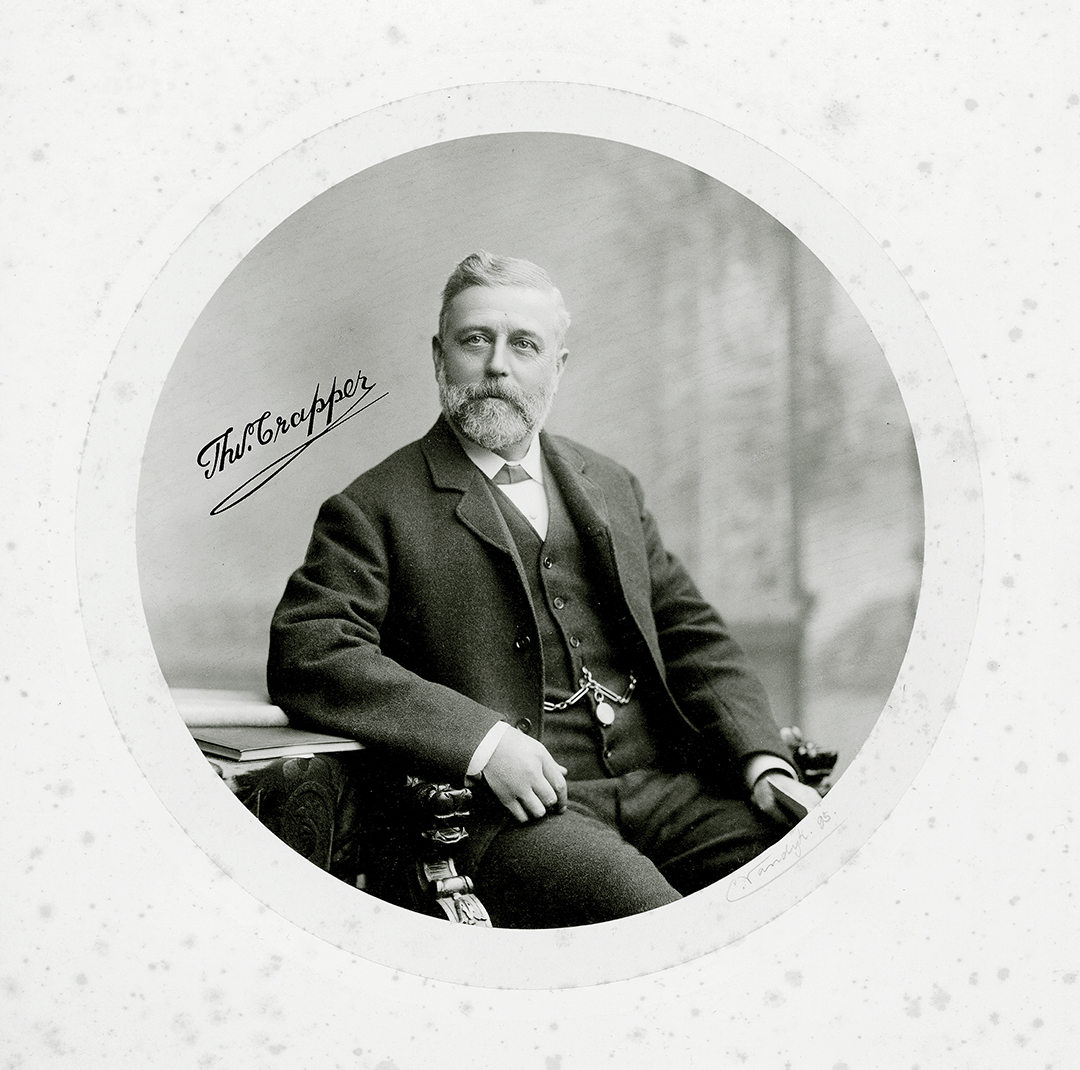 Thomas Crapper black and white portrait (1836-1910)