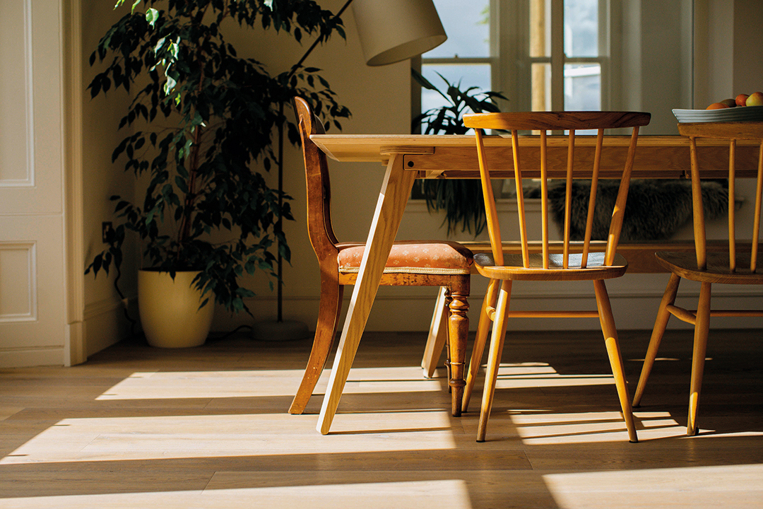 natural light streams in from large windows