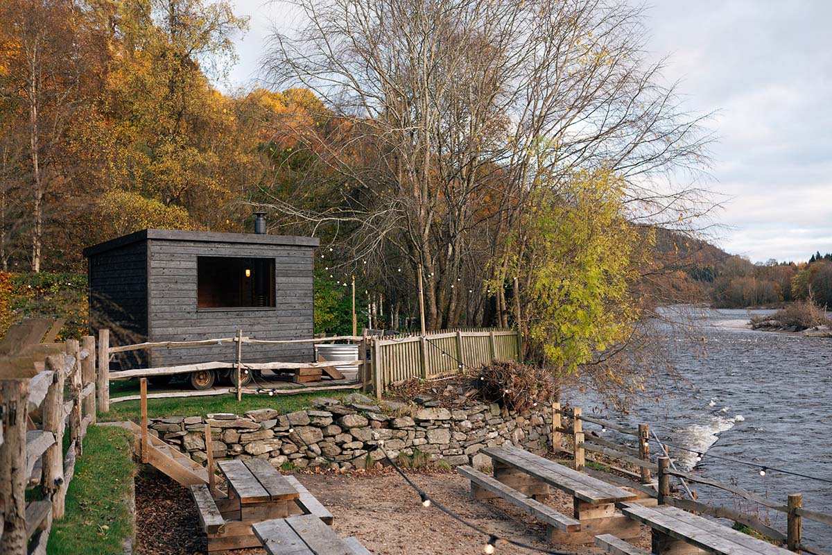 The Braan sauna at The Taybank in Dunkeld, best scottish hotels