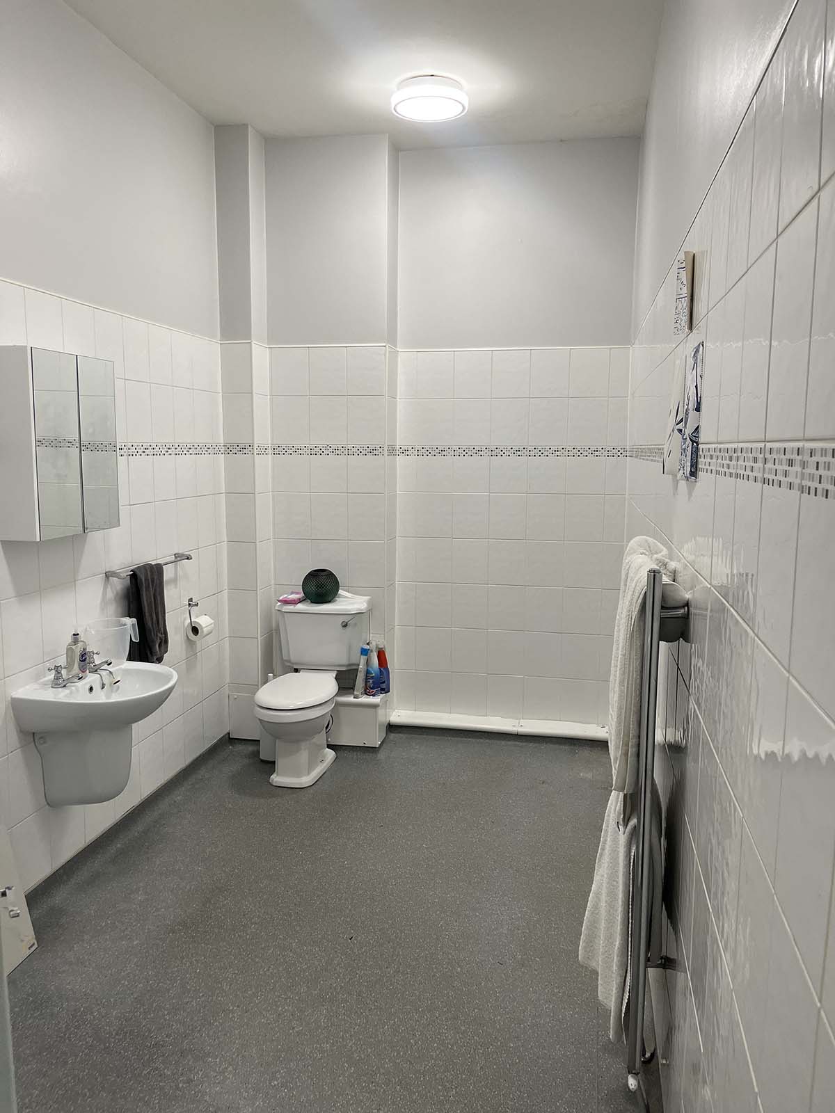 A disabled access bathroom