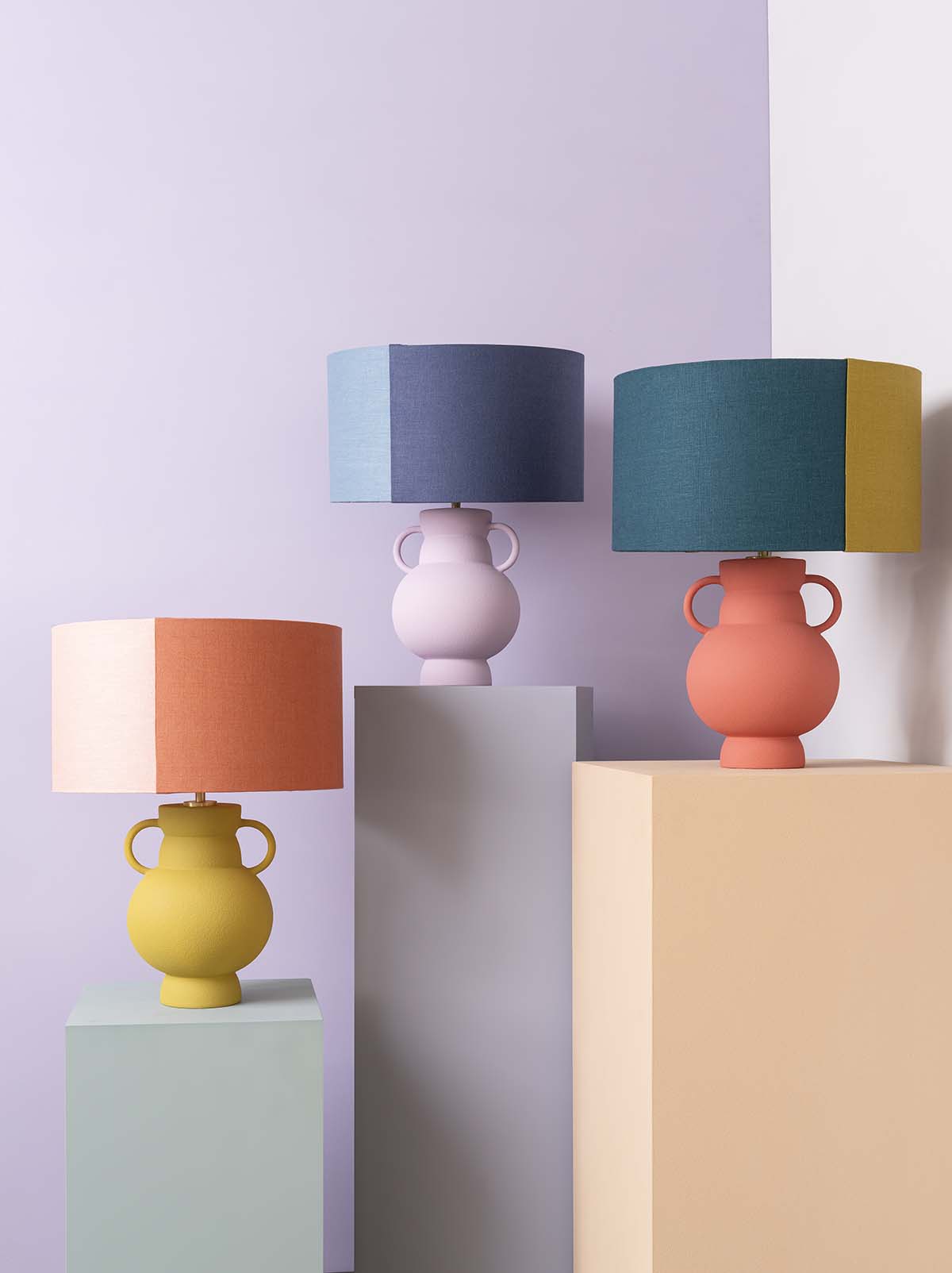A selection of lamps from Healthfield & Co new collection Dusk