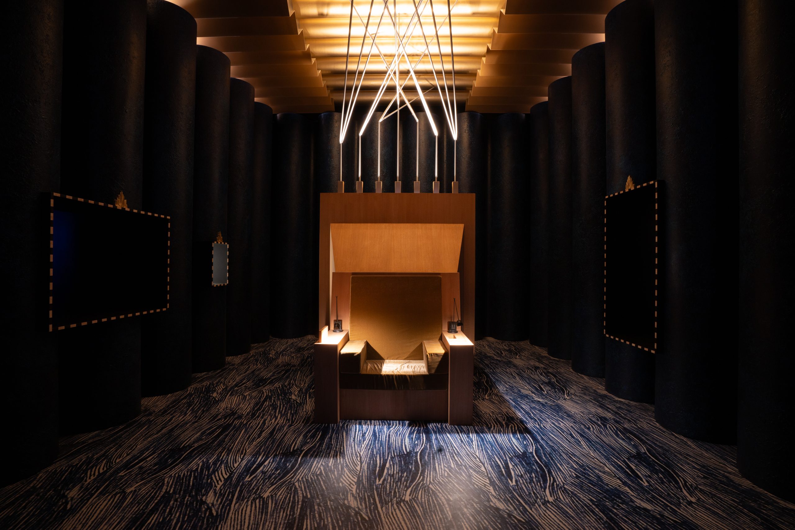 The interiors of the David Lynch installation at Milan Design Week
