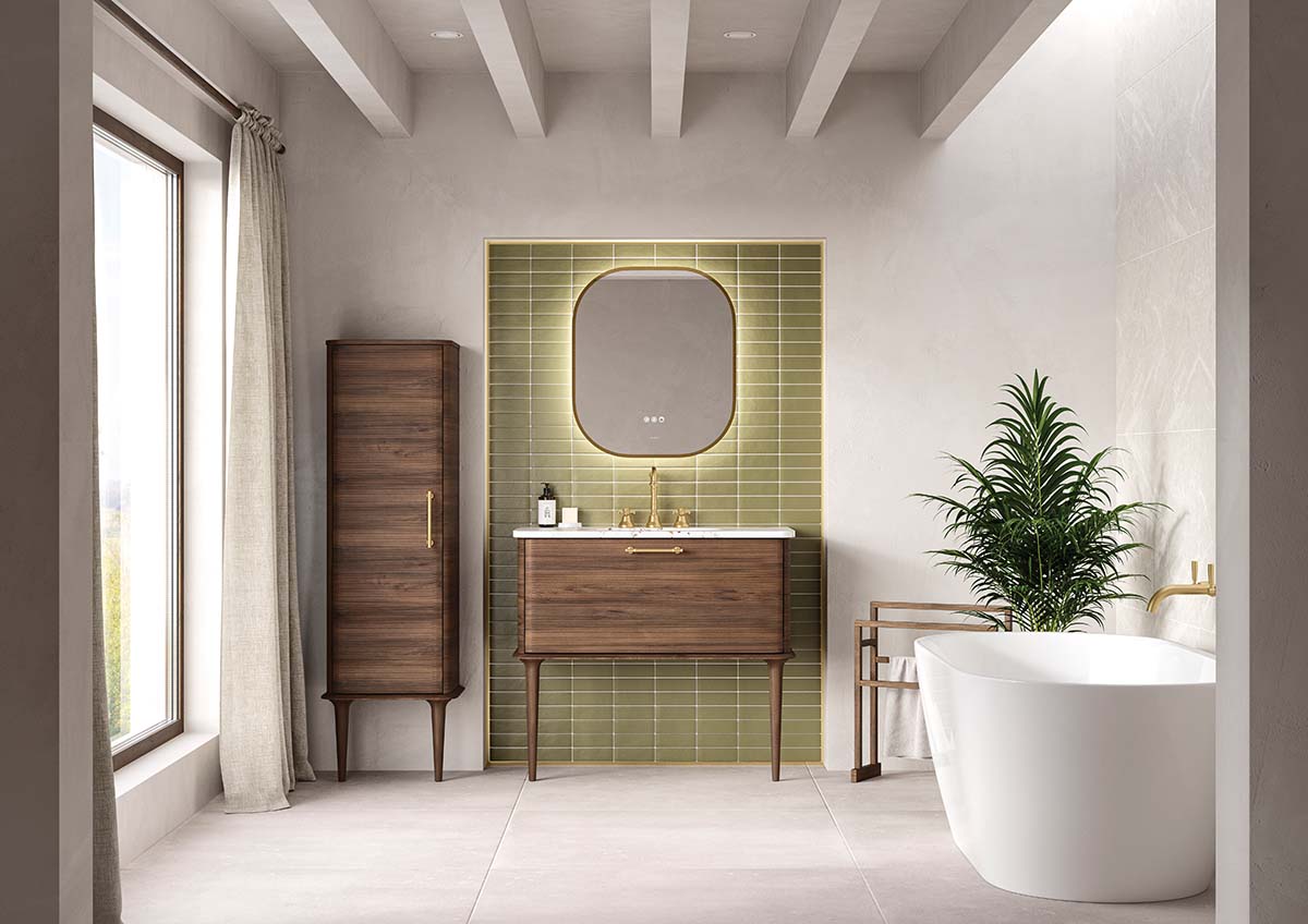 Calypso Bathrooms Petra Collection in Persian Walnut cabinet - the epitome of stylish bathrooms