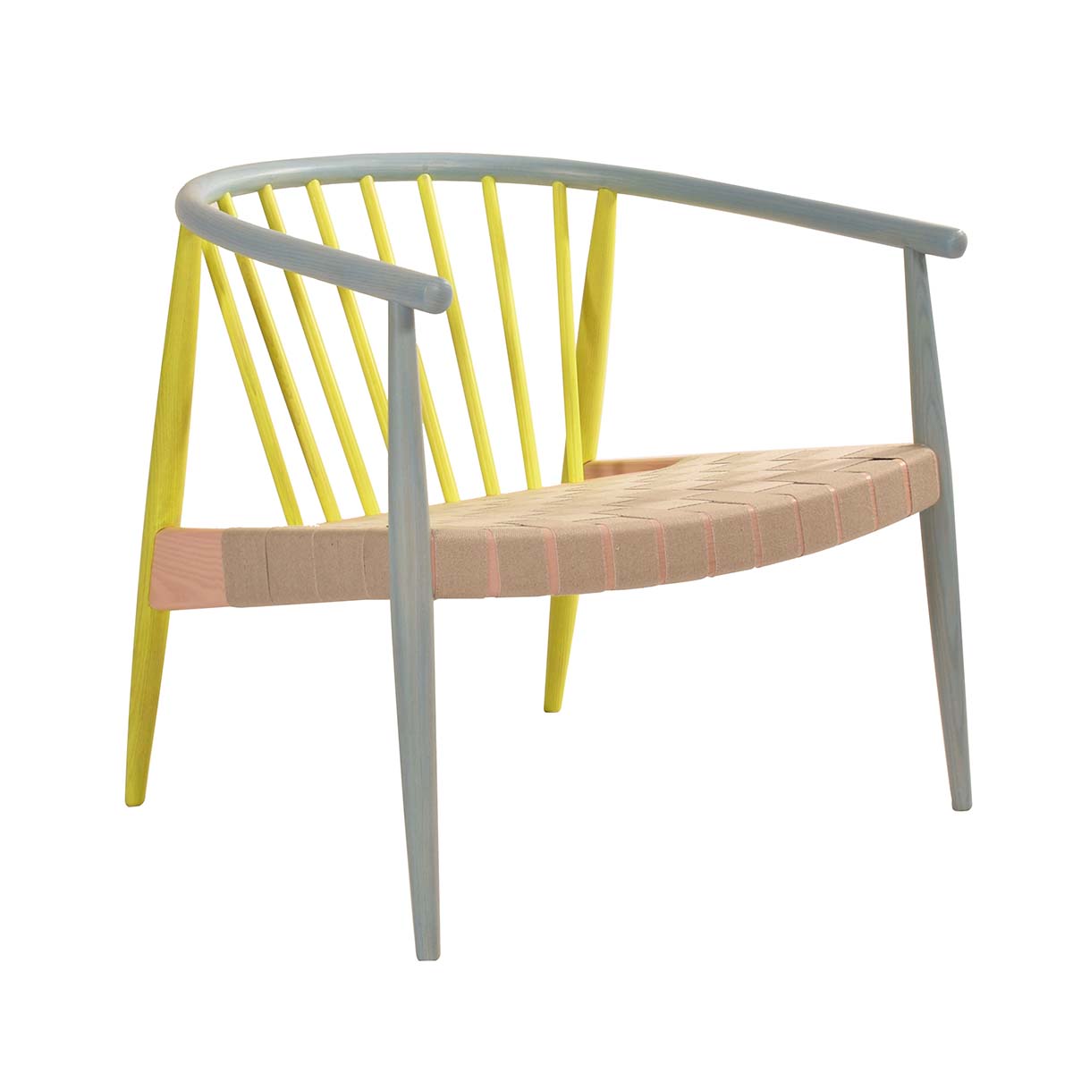 This chair has a unique colour combination, using neon yellow, grey and beige. However, the interest of its shape ties it all together seamlessly. This is your key to making your home look contemporary and cool.