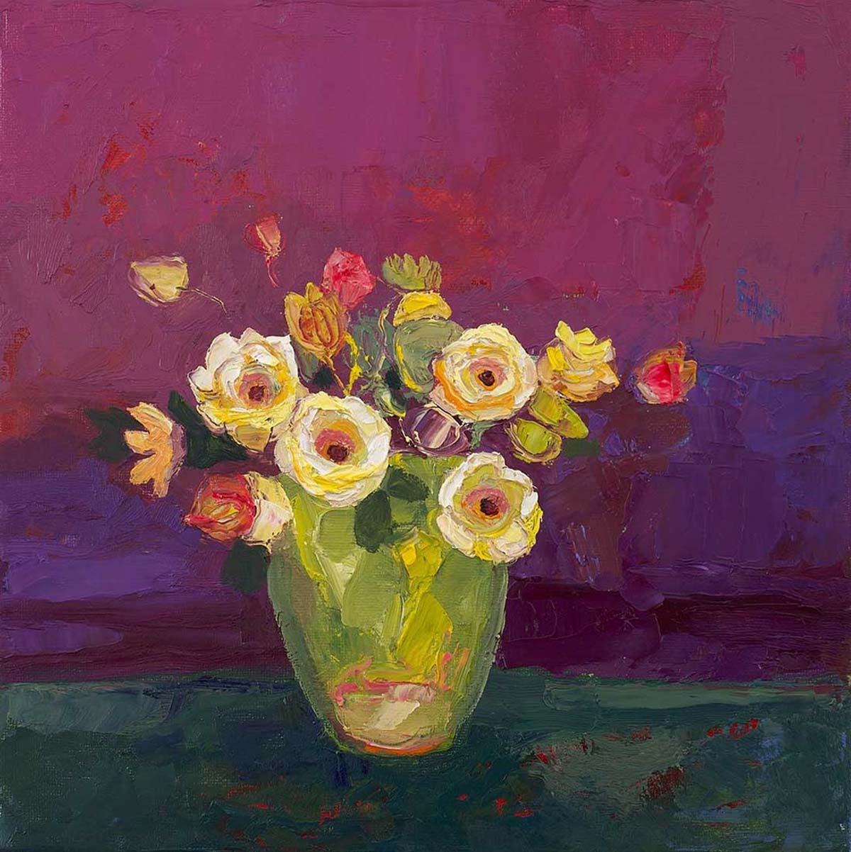 Kirsty Wither's still life painting of flowers will be on show at this year's NT Art Month