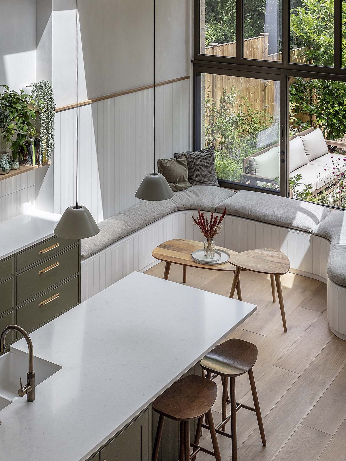Emil Eve renovation on Talbot Road in London - pictured is the living and dining area