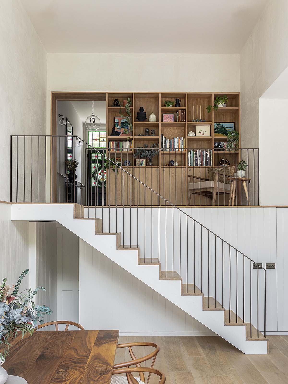 Emil Eve renovation on Talbot Road in London - pictured is the artfully designed stairs