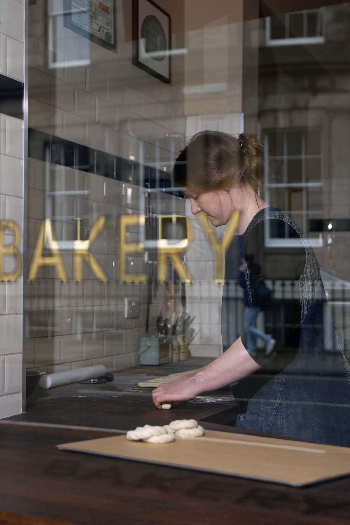 Darcie Maher working inside her bakery, Lannan, in Edinburgh