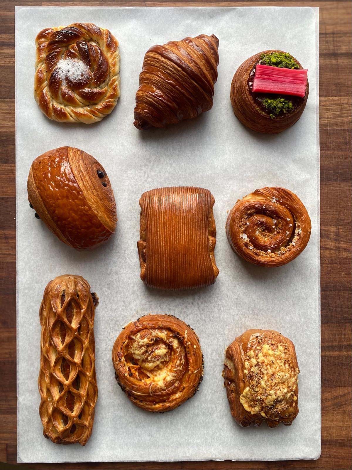 A selection of pastries on sale at Lannan Bakery in Edinburgh